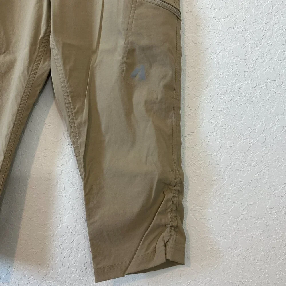 Eddie Bauer 6 First Ascent Guide Pro Tan Khaki Cargo Capri Cropped Pants - Picture 3 of 7